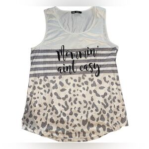 Women’s leopard print mama tank top